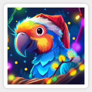 Cute Parrot Drawing Sticker